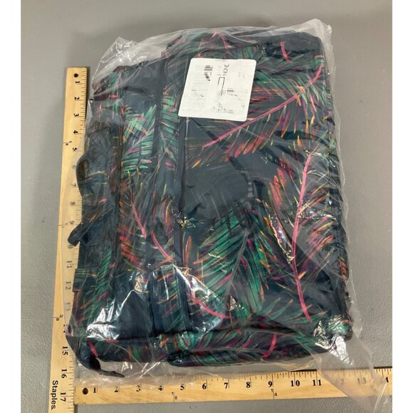 Lug Soprano Tropical Leaf Nylon Tote Bag, Unisex, Dark Blue, Multiple Compartmen - Picture 3 of 6